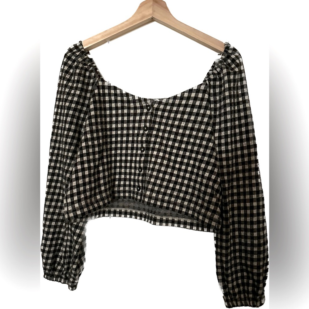 Madewell size large checkered shirt and skirt set.